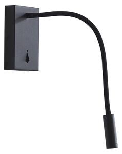 Lampă de perete Lucande, Hetti, Negru, dormitor, Metal