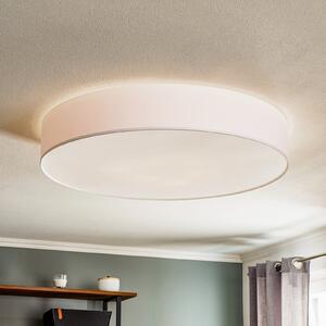 TK Lighting Plafonieră Rondo, albă Ø 80cm, reglabil, Alb, dormitor, Țesătură / Textil, Modern