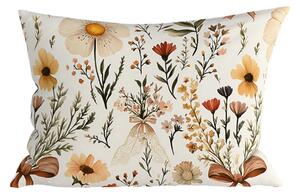 Husa de perna din policoton FLORAL RIBBON POLY 50x70 cm, crem