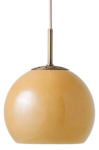 Lustră Pendul FRANDSEN, Ball, reglabil, Bej, Camera de zi, Sticlă, Design