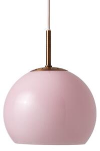Lustră Pendul FRANDSEN, Ball, reglabil, Roz / Rosé, Camera de zi, Sticlă, Design