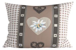 Fata de perna din policoton HEART RETRO POLY 70x90 cm, maro