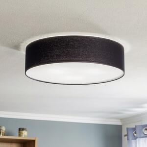TK Lighting Plafonieră Rondo, negru, Ø 50 cm, reglabil, Negru, dormitor, Țesătură / Textil, Modern