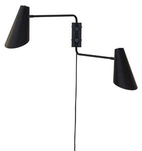 Lampă de perete Dyberg Larsen, Cale, Negru, Camera de zi, Metal, Design