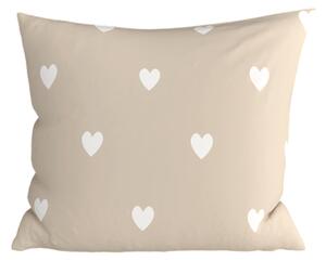 Fata de perna din bumbac amestec HEARTILO POLY 45x45 cm, bej