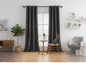 Draperie opaca DREAM VELVET 140x250 cm, gri inchis Agatat: Inele metalice
