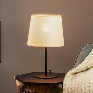 TK Lighting Lampa de masă Chicago cu abajur din in, Bej, Camera de zi / sufragerie, Țesătură / Textil