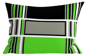 Fața de perna din policoton KARO POLY 50x70 cm, verde