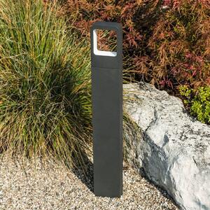 Heitronic Lampă LED de trotuar suplă Juna, Negru, Metal, Modern