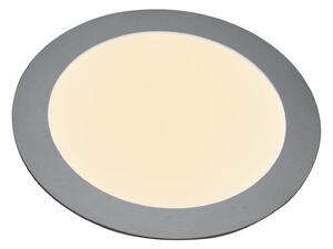 Heitronic Panou LED încastrat 27636, plat, rotund, 12 W, reglabil, Metalic, Hol, Metal, Modern, Corpuri de iluminat încastrate rotunde