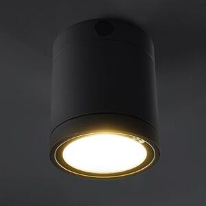 Heitronic Plafonieră LED Negro de exterior, reglabil, Gri, Metal, Modern