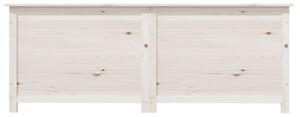 Cutie de perne de exterior alb 150x50x56 cm lemn masiv brad