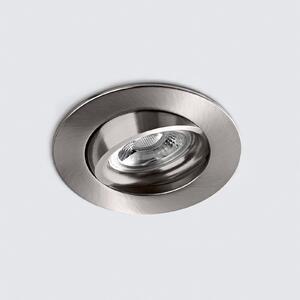 Heitronic Spot LED încastrat tavan DL6809, rotund, nichel, reglabil, Gri, Hol, Metal, Modern, Corpuri de iluminat încastrate rotunde