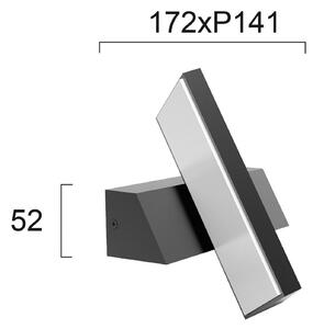 Viokef Aplică LED de exterior Casteo, rotativă 350°, Gri, Metal, Modern