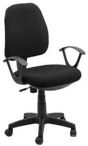 Scaun de birou NOVA, reglabil pe inaltime, stofa, Negru