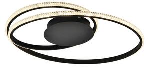 Viokef Plafonieră cu LED Berlin, negru, 28 W, Ø 57 cm, Negru, Camera de zi / sufragerie, Metal, Modern