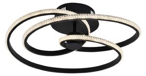 Viokef Plafonieră cu LED Berlin, negru, 40 W, Ø 52 cm, Negru, Camera de zi / sufragerie, Metal, Modern