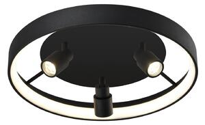 Viokef Plafonieră cu LED Denis, circulară 3 spoturi, Negru, Camera de zi / sufragerie, Metal, Modern