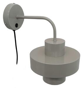 Lampă de perete Dyberg Larsen, Stoke, Gri, Camera de zi, Metal, Design