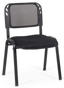 Scaun conferinta VENTO, spatar Mesh, cadru metalic, Negru