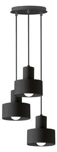 Viokef Lampă suspendată Norton, 3 becuri, reglabil, Negru, Camera de zi / sufragerie, Metal, Modern