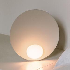Vibia Lampa de masă LED Musa 7400, bej, Ø 26 cm, verticală, reglabil, Bej, Camera de zi / sufragerie, Metal, Modern