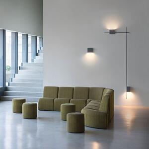 Vibia Structural 2600 aplică LED, gri închis, reglabil, Gri, Camera de zi / sufragerie, Metal, Modern