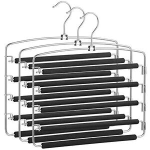 Set de 3 umerase din metal, Songmics, Negru, 45x40x0.5 cm