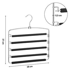 Set de 3 umerase din metal, Songmics, Negru, 45x40x0.5 cm