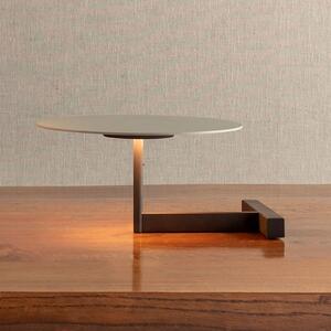 Vibia Flat lampă masă LED înălțime 16 cm gri L1, reglabil, Gri, Camera de zi / sufragerie, Metal, Scandinavă