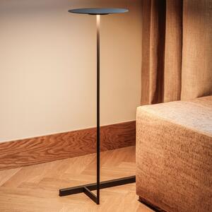 Vibia lampadar LED Flat 96 cm gri L1, dimabil, reglabil, Negru, Camera de zi / sufragerie, Metal, Scandinavă