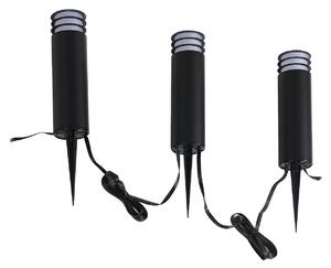 Lămpi de exterior Lindby, Kaelo, reglabil, Negru, Terasă, Plastic, Modern