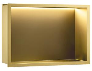 RAFT BAIE INCASTRAT PERETE LED 30x45 brush gold