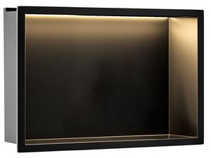 RAFT BAIE INCASTRAT PERETE LED 30x45 black