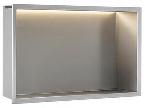 RAFT BAIE INCASTRAT PERETE LED 30x45 steel brush