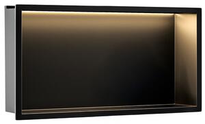 RAFT BAIE INCASTRAT PERETE LED 30x60 black