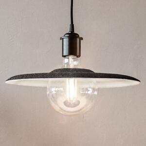 UMAGE Shade lampă susp. negru, cu abajur de pâslă, reglabil, Gri, Camera de zi / sufragerie, Țesătură / Textil, Modern