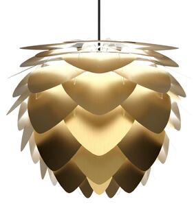 UMAGE Aluvia mini lampă suspendată alamă periată, reglabil, Auriu / Alamă, Camera de zi / sufragerie, Metal, Design