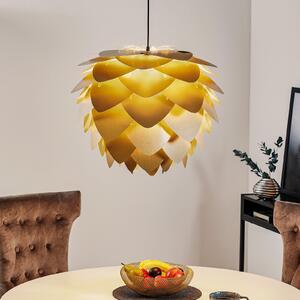 UMAGE Aluvia medium lampă susp. alamă periată, reglabil, Auriu / Alamă, Camera de zi / sufragerie, Metal, Design