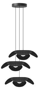UMAGE Forget Me Not mediu pendul 3 becuri stejar negru, Negru, Camera de zi / sufragerie, Lemn, Design