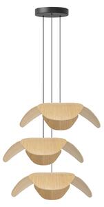 UMAGE Forget Me Not pendul mare 3 becuri, stejar, Lemn, Camera de zi / sufragerie, Lemn, Design