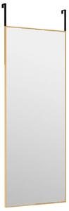 Oglindă pentru ușă, auriu, 30x80 cm, sticlă și aluminiu