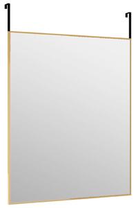 Oglindă pentru ușă, auriu, 50x60 cm, sticlă și aluminiu