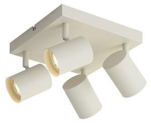 Spot modern de plafon bej cu 4 lumini reglabile - Jeana