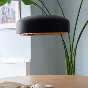 UMAGE Hazel Medium lampă susp., negru, Ø 40 cm, reglabil, Negru, Camera de zi / sufragerie, Metal, Design