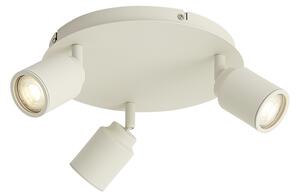 Spot încastrat modern bej cu 3 lumini IP44 - Ducha