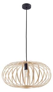 Lustră Pendul Lindby, Lielle, reglabil, Lemn, Sala de mese, Bamboo, Casă de țară / Rustic