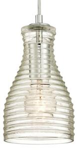 Westinghouse lampă susp 6329240, sticlă ondulată, reglabil, Transparent, Camera de zi / sufragerie, Sticlă, Modern