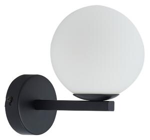 Lampă de perete Lucande, Bidolo, reglabil, Negru, Baie, Sticlă