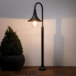 Lindby Daphne bornă luminoasă, 120 cm, negru, metal, E27, reglabil, Negru, Aluminiu, Modern